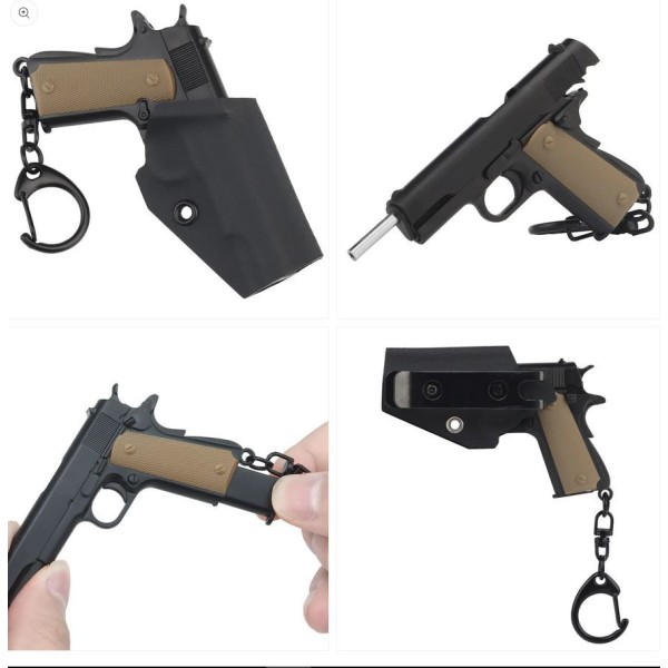 TACTICAL OPS - Porte clés 1911 NOIR  avec Holster en KYDEX