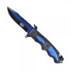 SCK - Couteau INOX pliable noir et bleu