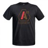 A10 / TOE PRO - T-shirt STRONGE NOIR A10 Logo tan / rouge