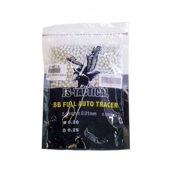 JS-TACTICAL - Billes traçantes 0.25gr VERT HAUTE QUALITÉ