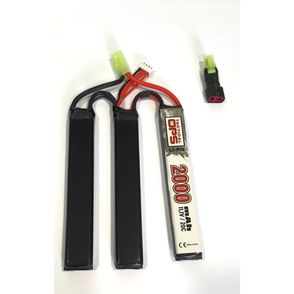 TACTICAL OPS - Li-Po 11.1 V 2000mAh continue 20C 3 STICKS