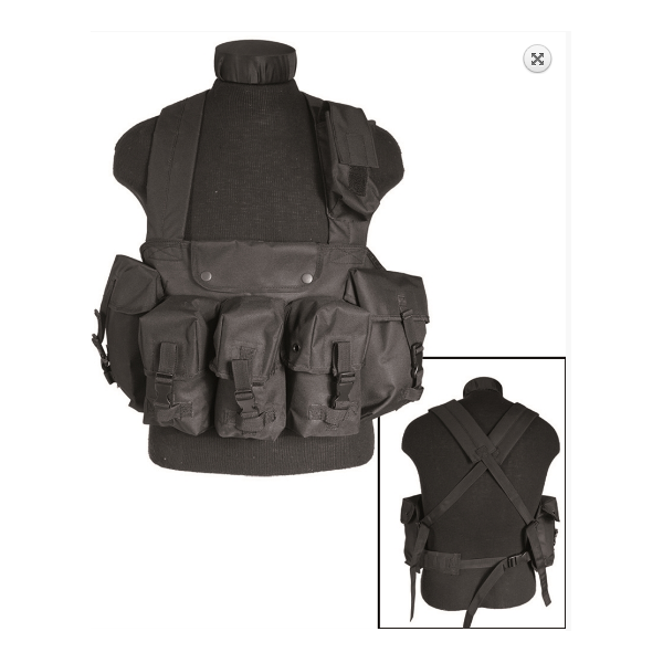 MIL-TEC - Chest rig 6 poches Noir